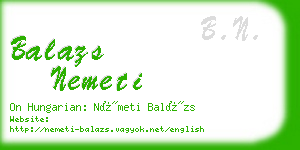 balazs nemeti business card